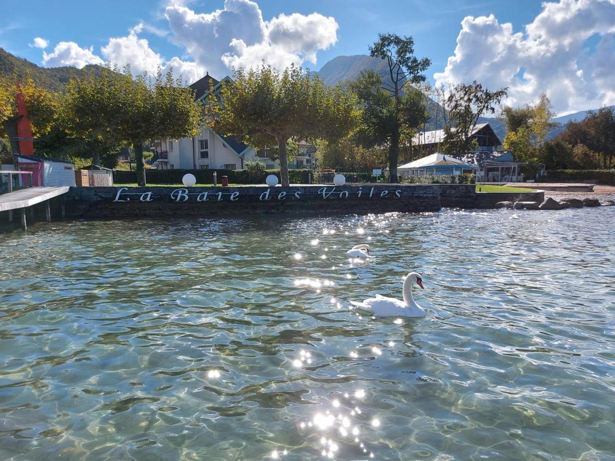 Au Bord Du Lac D'Annecy, Logement Type Loft, Dans Residence Avec Plage Et Ponton Privee Duingt Exterior photo